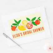 Citrus Celebration Bright Custom BRIDAL SHOWER  Rechthoekige Sticker (Envelop)