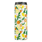 Citrus Celebration Citroen Patroon CUSTOM Gift Thermosbeker (Achterkant)