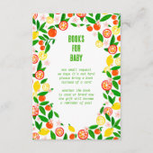 Citrus Celebration CUSTOM BABY SHOWER BOEKEN 4 BAB Informatiekaartje (Voorkant)