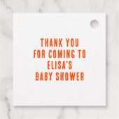 Citrus Celebration Custom BABY SHOWER Dank u Bedankjes Labels (Achterkant)