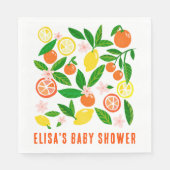 Citrus Celebration Custom BABY SHOWER Dank u Servet (Voorkant)