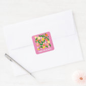 Citrus Celebration Custom BABY SHOWER Dank u Vierkante Sticker (Envelop)