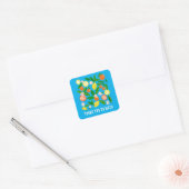 Citrus Celebration Custom BABY SHOWER Dank u Vierkante Sticker (Envelop)