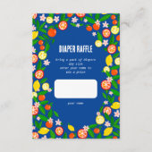 Citrus Celebration CUSTOM BABY SHOWER Luier Raffl Informatiekaartje (Voorkant)