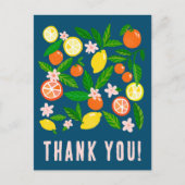 Citrus Celebration Custom Bedankt Citroenen Sinaas Briefkaart (Voorkant)