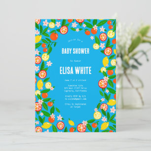 Citrus Celebration CUSTOM Bold Summer BABY SHOWER Kaart
