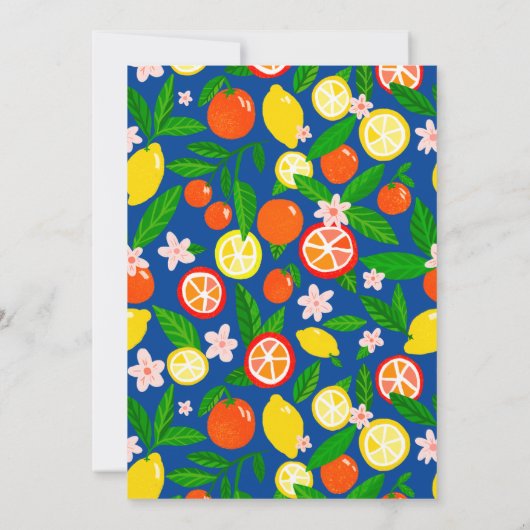 Citrus Celebration CUSTOM Bold Summer BABY SHOWER Kaart (Achterkant)