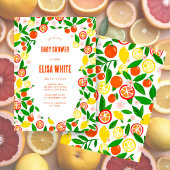 Citrus Celebration CUSTOM Bold Summer BABY SHOWER Kaart