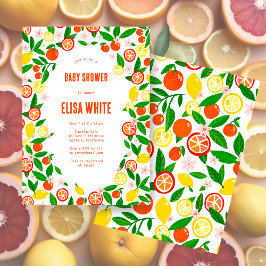 Citrus Celebration CUSTOM Bold Summer BABY SHOWER Kaart