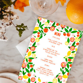 Citrus Celebration CUSTOM Bold Summer LEMON LIMOEN Menu