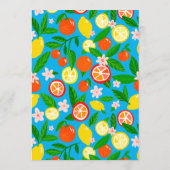 Citrus Celebration CUSTOM Bold Summer LEMON LIMOEN Menu (Achterkant)