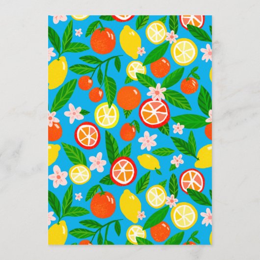 Citrus Celebration CUSTOM Bold Summer LEMON LIMOEN Menu (Achterkant)