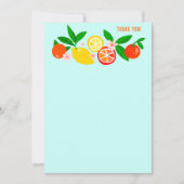 Citrus Celebration Custom Colorful Blank Note Bedankkaart (Voorkant)