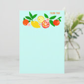 Citrus Celebration Custom Colorful Blank Note Bedankkaart (Staand voorkant)
