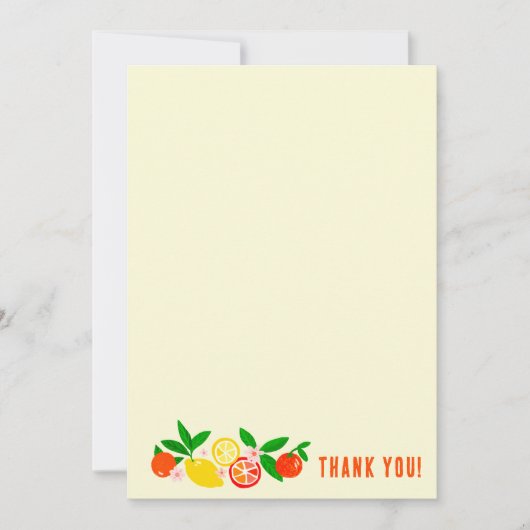 Citrus Celebration Custom Colorful Blank Note Bedankkaart (Voorkant)