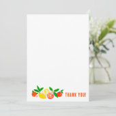 Citrus Celebration Custom Colorful Blank Note Bedankkaart (Staand voorkant)