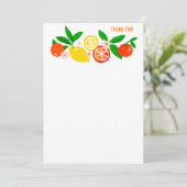 Citrus Celebration Custom Colorful Blank Note Bedankkaart (Staand voorkant)