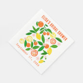 Citrus Celebration Custom Name BRIDAL SHOWER Servet (Hoek)