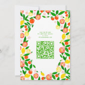 Citrus Celebration CUSTOM QR Code BABY SHOWER Kaart (Achterkant)
