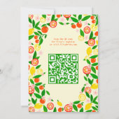 Citrus Celebration CUSTOM QR Summer BRIDAL SHOWER Kaart (Achterkant)