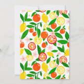 Citrus Celebration CUSTOM Summer BRIDAL SHOWER Kaart (Achterkant)