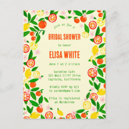 Citrus Celebration CUSTOM Summer BRIDAL SHOWER Uitnodiging Briefkaart