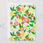 Citrus Celebration CUSTOM Zomer VRIJGEZELLENFEEST Kaart (Achterkant)