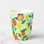 Citrus Celebration Lemons Oranges Bridal Shower  Papieren Bekers (Voorkant)