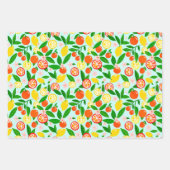 Citrus Celebration Lovely Lemons Awesome Oranges  Inpakpapier Vel (Voorkant)