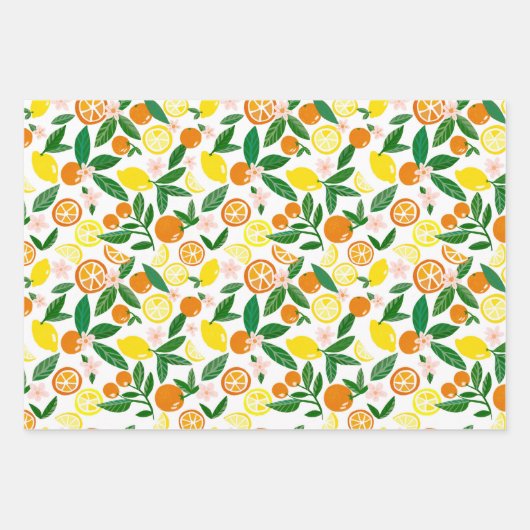 Citrus Celebration Mooie citroenen Geweldige Sinaa Inpakpapier Vel (Voorkant 3)
