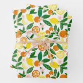Citrus Celebration Mooie citroenen Geweldige Sinaa Inpakpapier Vel (In situ)
