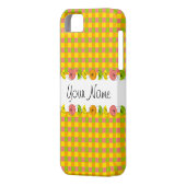 Citrus Check Name iPhone case (Achterkant Links)