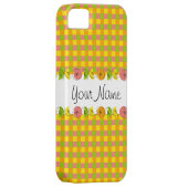 Citrus Check Name iPhone case (Back/Rechts)