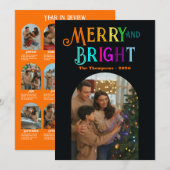 Citrus Cheer "Jaaroverzicht" Foto's Kerstmis Feestdagenkaart (Voorkant / Achterkant)