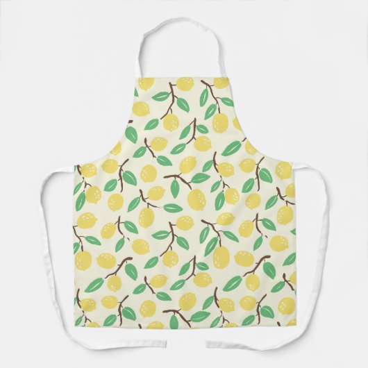 Citrus Chef geel groen Schort (Voorkant)