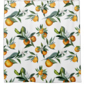 Citrus Chic Waterverf Print Douchegordijn (Voorkant)