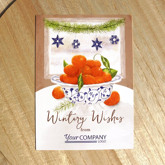  Citrus Christmas Sinaasappels Company Vakantie Feestdagenkaart