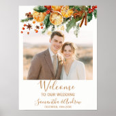 Citrus Christmas winter wedding welcome Poster (Voorkant)