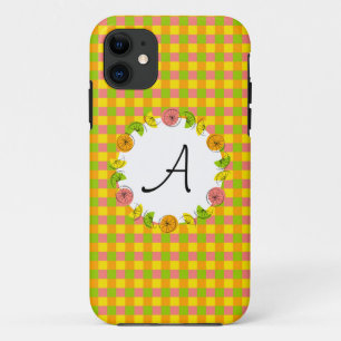 Citrus Circle Check 'Monogram' iPhone case