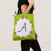 Citrus Circle Groen Monogram over heel tas (Dichtbij)
