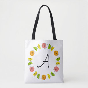 Citrus Circle Monogram tweezijdig over heel tas