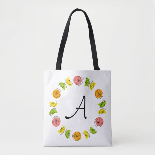 Citrus Circle Monogram tweezijdig over heel tas (Voorkant)