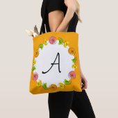 Citrus Circle Oranje Monogram over het hele tas (Dichtbij)