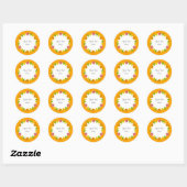 Citrus Circle Oranje Tekst sticker rond (Vel)