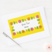 Citrus Circle Yellow Naam sticker rechthoek (Envelop)