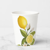 Citrus citroen Baby shower Papieren Bekers (Achterkant)