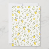 Citrus Citroen Baby Shower Uitnodiging (Achterkant)
