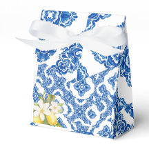 Citrus Citroen Blauwe Tegel Favor Box