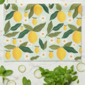 Citrus citroen bloemen groen theedoek (Gevouwen)