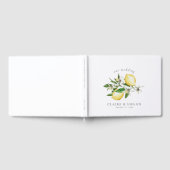 Citrus citroen bloemenbruiloft Waterverf Gastenboek (Volledig)